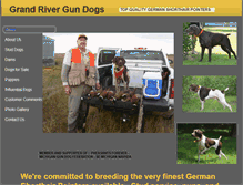 Tablet Screenshot of grandrivergundogs.net